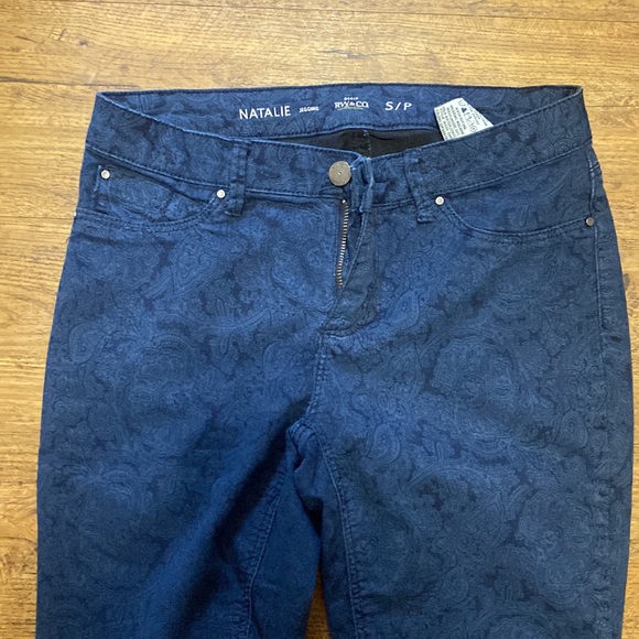 RW & Co. Paisley Printed Blue Natalie Jeggings Jeans Size Small - Picture 2 of 8